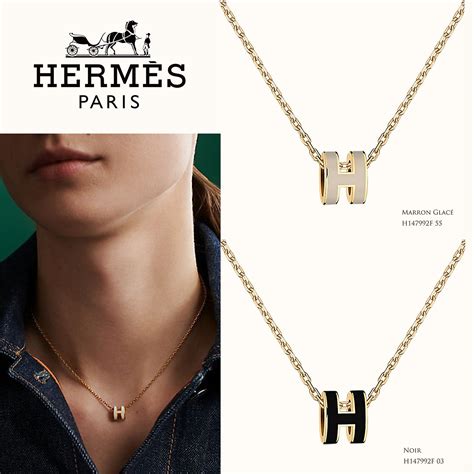 hermes necklace h mini|Hermes jewellery necklace.